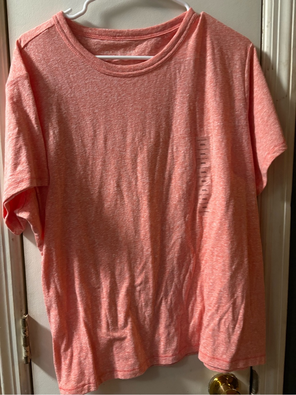Women's Heather Coral Short Sleeve Tee size 3X